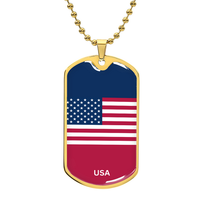 Personalized Luxury National Flag Tag Necklace