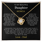 My Beautiful Daughter Love Knot Necklace - TMD-SDD2