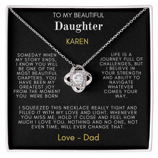 My Beautiful Daughter Love Knot Necklace - TMD-SDD1