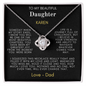 My Beautiful Daughter Love Knot Necklace - TMD-SDD1