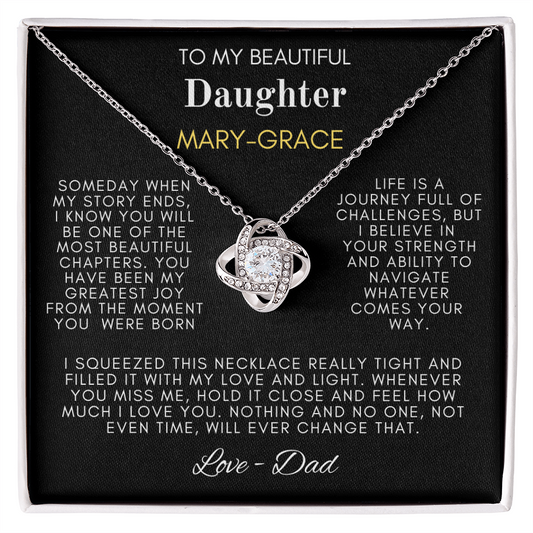 My Beautiful Daughter Love Knot Necklace - TMD-SDD1.2