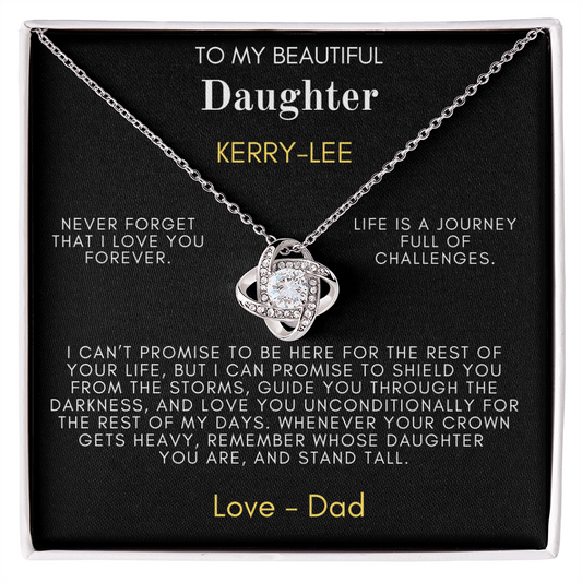 My Beautiful Daughter Love Knot Necklace - TMD-NFD2