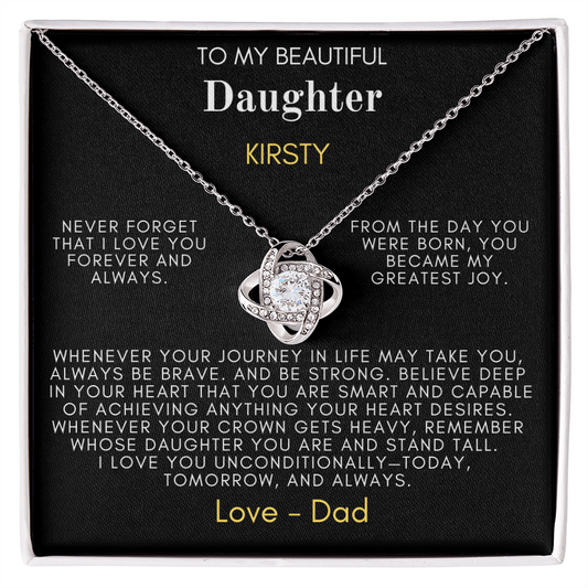 My Beautiful Daughter Love Knot Necklace - TMD-NFD1
