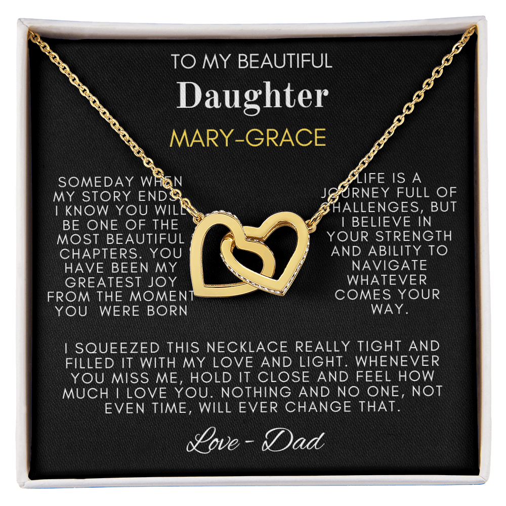 My Beautiful Daughter Interlocking Hearts Necklace - TMD-SDD1.2