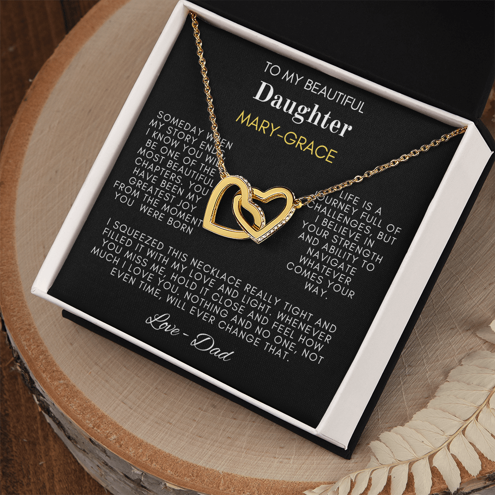 My Beautiful Daughter Interlocking Hearts Necklace - TMD-SDD1.2