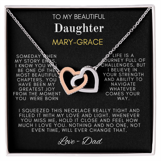My Beautiful Daughter Interlocking Hearts Necklace - TMD-SDD1.2