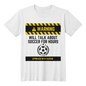 Soccer Warning Front Print White T-Shirt - TSF1.1