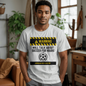 Soccer Warning Front Print White T-Shirt - TSF1.1