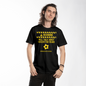 Soccer Warning Front Print Black T-Shirt - TSF1.2
