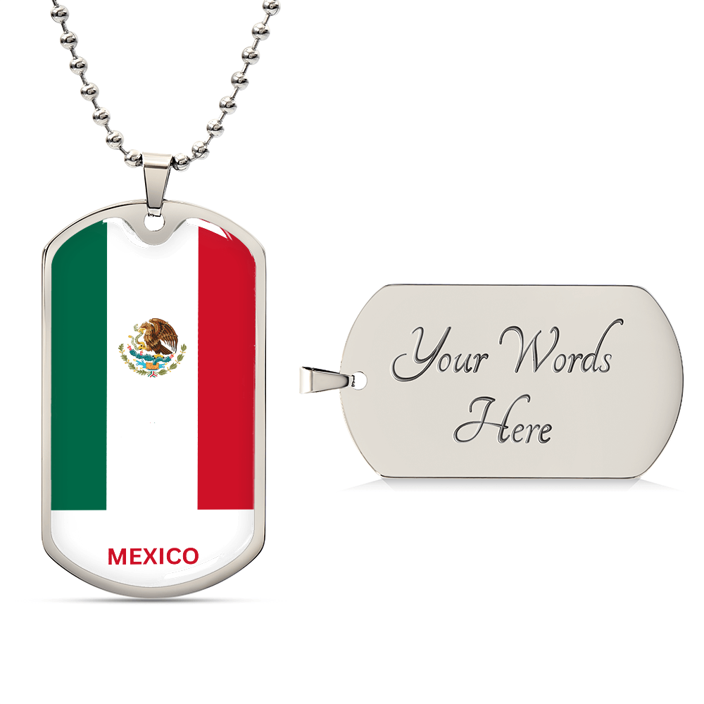 Personalized Luxury National Flag Tag Necklace