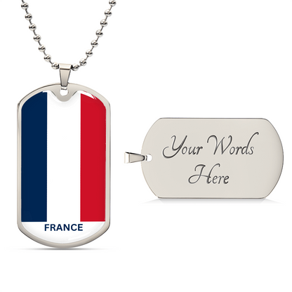 Personalized Luxury National Flag Tag Necklace