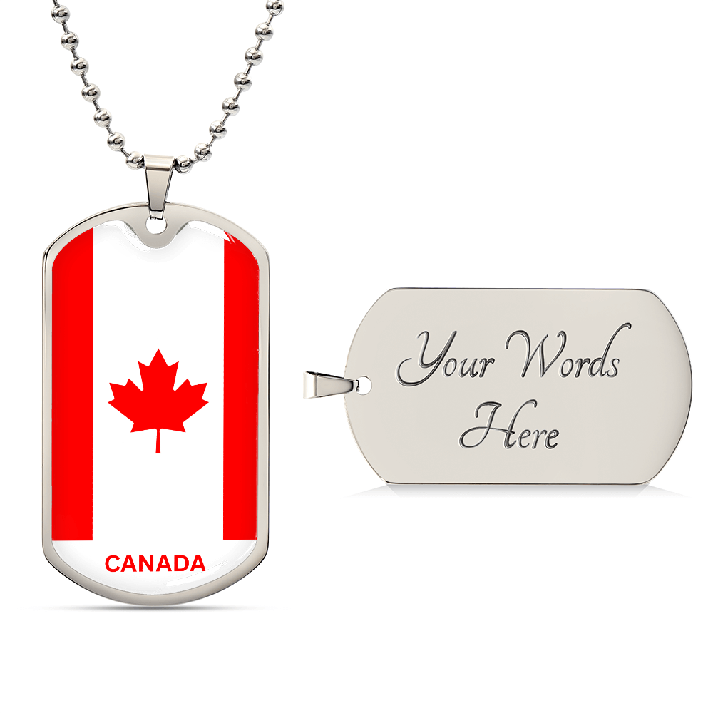 Personalized Luxury National Flag Tag Necklace