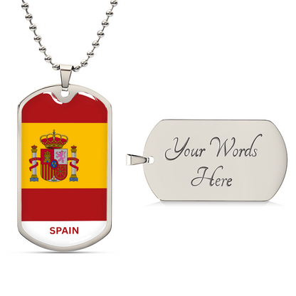 Personalized Luxury National Flag Tag Necklace