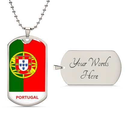 Personalized Luxury National Flag Tag Necklace