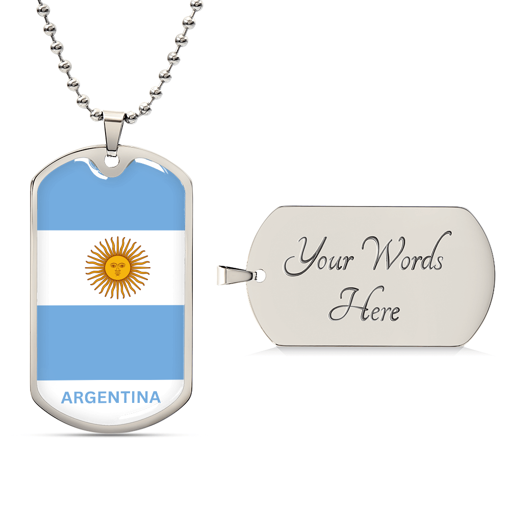 Personalized Luxury National Flag Tag Necklace