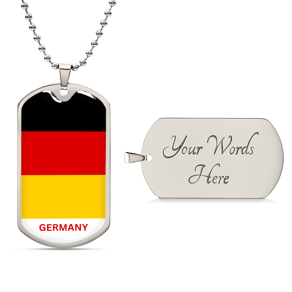Personalized Luxury National Flag Tag Necklace