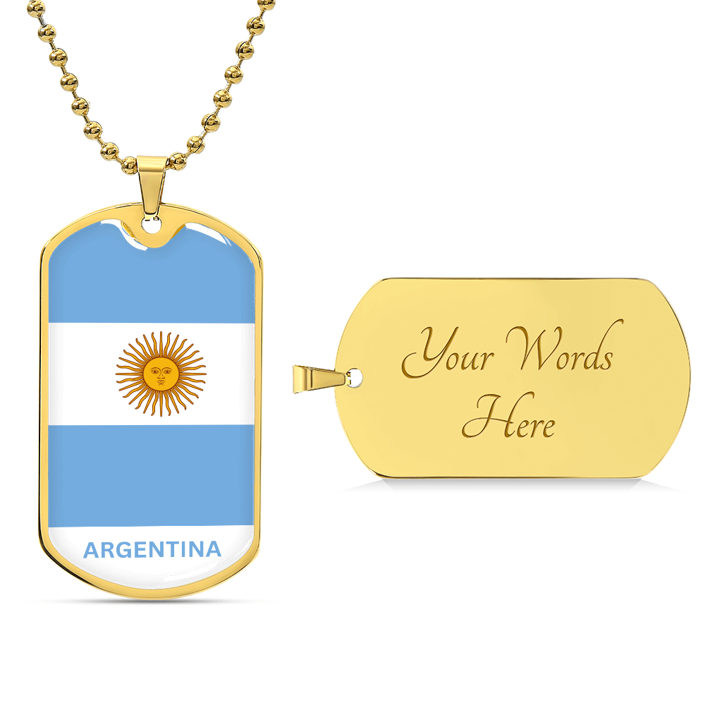 Personalized Luxury National Flag Tag Necklace