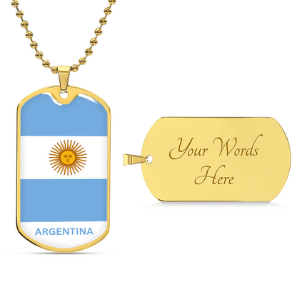 Personalized Luxury National Flag Tag Necklace