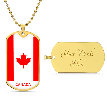 Personalized Luxury National Flag Tag Necklace