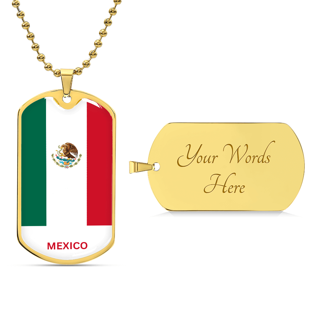 Personalized Luxury National Flag Tag Necklace
