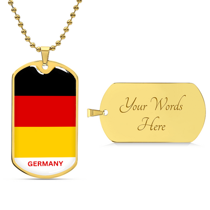 Personalized Luxury National Flag Tag Necklace