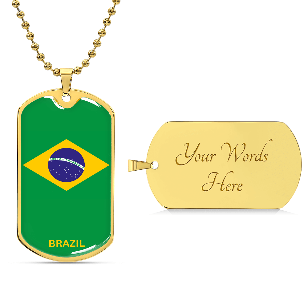 Personalized Luxury National Flag Tag Necklace