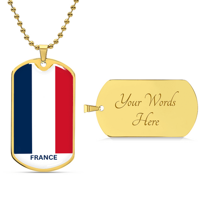 Personalized Luxury National Flag Tag Necklace